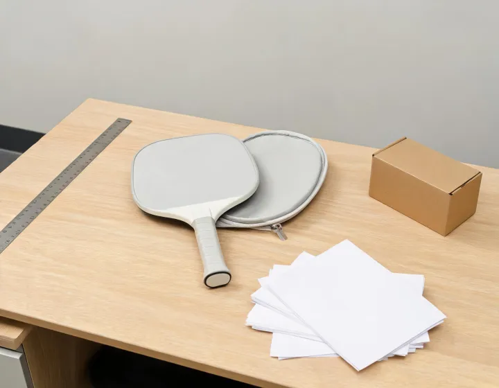 Buyer comparing paddle sample details and quotation notes